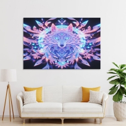 Loup Peinture sur toile sans cadre, impressions posters art mural pour déco maison chambre bureau