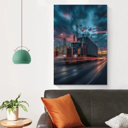 Gros camion Peinture sur toile sans cadre, impressions posters art mural pour déco maison chambre bureau