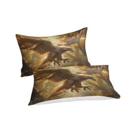 Aigle Housse de Couette Imprimée 3D Douce 3 Pièces Literie Garçons Filles