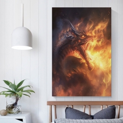 maléfique Dragon Peinture sur toile sans cadre, impressions posters art mural pour déco maison chambre bureau