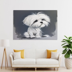 Shih Tzu Peinture sur toile sans cadre, impressions posters art mural pour déco maison chambre bureau