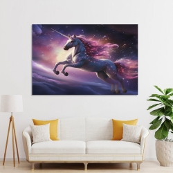 Licorne Peinture sur toile sans cadre, impressions posters art mural pour déco maison chambre bureau
