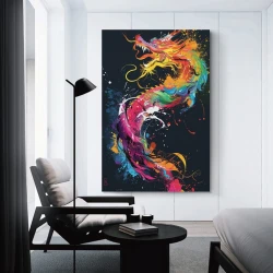 Dragon Peinture sur toile sans cadre, impressions posters art mural pour déco maison chambre bureau