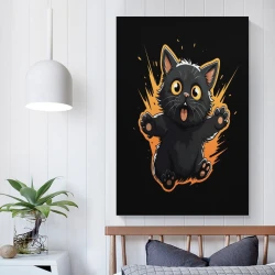 Chat Peinture sur toile sans cadre, impressions posters art mural pour déco maison chambre bureau