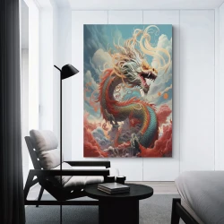 oriental Dragon Peinture sur toile sans cadre, impressions posters art mural pour déco maison chambre bureau