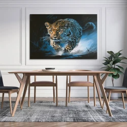 Léopard Peinture sur toile sans cadre, impressions posters art mural pour déco maison chambre bureau