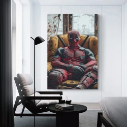Marvel Deadpool Peinture sur toile sans cadre, impressions posters art mural pour déco maison chambre bureau