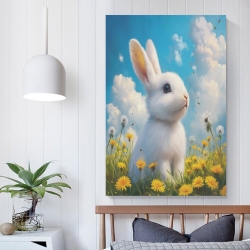 Lapin Petit lapin Peinture sur toile sans cadre, impressions posters art mural pour déco maison chambre bureau