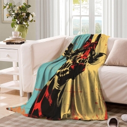 Girafe Plaid en Polaire Imprimé 3D Couverture Douce Confortable pour Canapé Lit Bureau