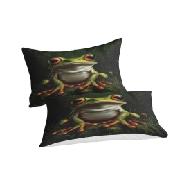 Grenouille Housse de Couette Imprimée 3D Douce 3 Pièces Literie Garçons Filles
