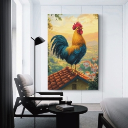 Hahn Unrahmtes Leinwandbild, Wandkunst-Poster-Drucke für Zuhause, Schlafzimmer, Büro Dekoration