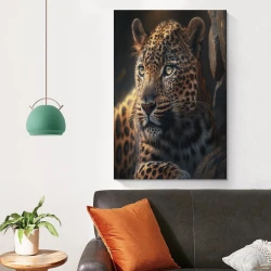 Léopard Peinture sur toile sans cadre, impressions posters art mural pour déco maison chambre bureau