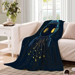 Medusa Coperta in Pile Stampata 3D Morbida e Confortevole per Divano Letto Ufficio