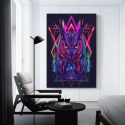 Hibou Peinture sur toile sans cadre, impressions posters art mural pour déco maison chambre bureau