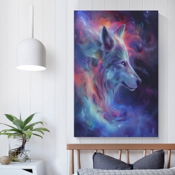 Colorful Loup Peinture sur toile sans cadre, impressions posters art mural pour déco maison chambre bureau