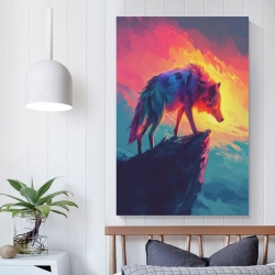 Loup Peinture sur toile sans cadre, impressions posters art mural pour déco maison chambre bureau