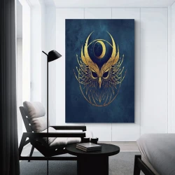 Hibou Peinture sur toile sans cadre, impressions posters art mural pour déco maison chambre bureau