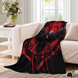 Aigle Plaid en Polaire Imprimé 3D Couverture Douce Confortable pour Canapé Lit Bureau