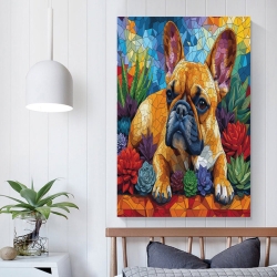 Chien Peinture sur toile sans cadre, impressions posters art mural pour déco maison chambre bureau