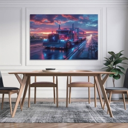 Gros camion Peinture sur toile sans cadre, impressions posters art mural pour déco maison chambre bureau