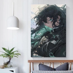 Tueur de démons: Demon Slayer Peinture sur toile sans cadre, impressions posters art mural pour déco maison chambre bureau
