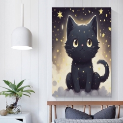 Chat Peinture sur toile sans cadre, impressions posters art mural pour déco maison chambre bureau