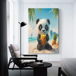 Panda Peinture sur toile sans cadre, impressions posters art mural pour déco maison chambre bureau
