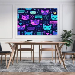 Chat Peinture sur toile sans cadre, impressions posters art mural pour déco maison chambre bureau