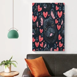 Chien Peinture sur toile sans cadre, impressions posters art mural pour déco maison chambre bureau