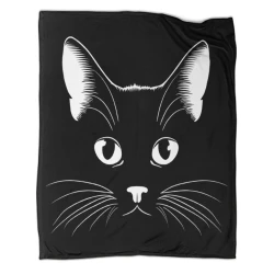 Cute Chat Plaid en Polaire Imprimé 3D Couverture Douce Confortable pour Canapé Lit Bureau