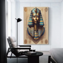 Pharaon égyptien Peinture sur toile sans cadre, impressions posters art mural pour déco maison chambre bureau