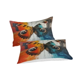 Papillon Housse de Couette Imprimée 3D Douce 3 Pièces Literie Garçons Filles
