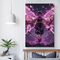 Tueur de démons: Demon Slayer Peinture sur toile sans cadre, impressions posters art mural pour déco maison chambre bureau