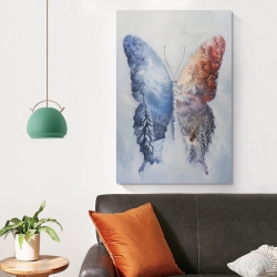 Papillon Peinture sur toile sans cadre, impressions posters art mural pour déco maison chambre bureau