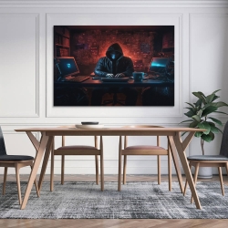 Hacker Peinture sur toile sans cadre, impressions posters art mural pour déco maison chambre bureau
