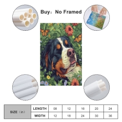 Chien mignon Peinture sur toile sans cadre, impressions posters art mural pour déco maison chambre bureau