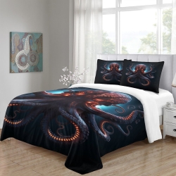 Mythe de l'horreur Cthulhu Housse de Couette Imprimée 3D Douce 3 Pièces Literie Garçons Filles