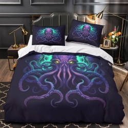 Mythe de l'horreur Cthulhu Housse de Couette Imprimée 3D Douce 3 Pièces Literie Garçons Filles