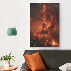Dragon Peinture sur toile sans cadre, impressions posters art mural pour déco maison chambre bureau