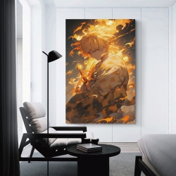 Tueur de démons: Demon Slayer Peinture sur toile sans cadre, impressions posters art mural pour déco maison chambre bureau