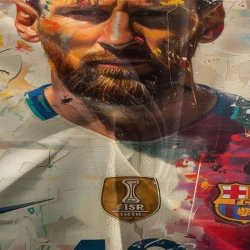 Lionel Messi Housse de Couette Imprimée 3D Douce 3 Pièces Literie Garçons Filles