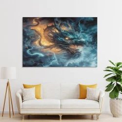 maligno Dragón Pintura en lienzo sin marco, impresiones de pósters arte pared para decoración hogar dormitorio oficina