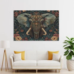 Éléphant Peinture sur toile sans cadre, impressions posters art mural pour déco maison chambre bureau