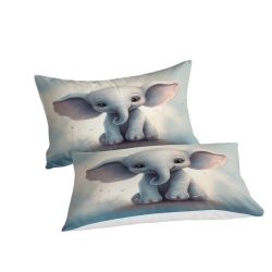 Éléphant Housse de Couette Imprimée 3D Douce 3 Pièces Literie Garçons Filles