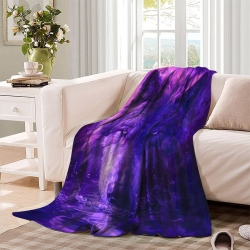 Loup Plaid en Polaire Imprimé 3D Couverture Douce Confortable pour Canapé Lit Bureau