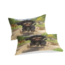 Shih Tzu Housse de Couette Imprimée 3D Douce 3 Pièces Literie Garçons Filles