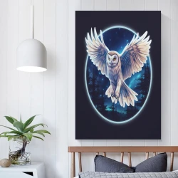 Búho Pintura en lienzo sin marco, impresiones de pósters arte pared para decoración hogar dormitorio oficina