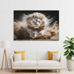 Lion Peinture sur toile sans cadre, impressions posters art mural pour déco maison chambre bureau