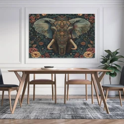 Éléphant Peinture sur toile sans cadre, impressions posters art mural pour déco maison chambre bureau