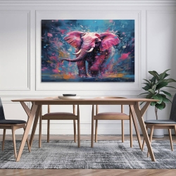 Éléphant Peinture sur toile sans cadre, impressions posters art mural pour déco maison chambre bureau